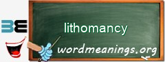 WordMeaning blackboard for lithomancy